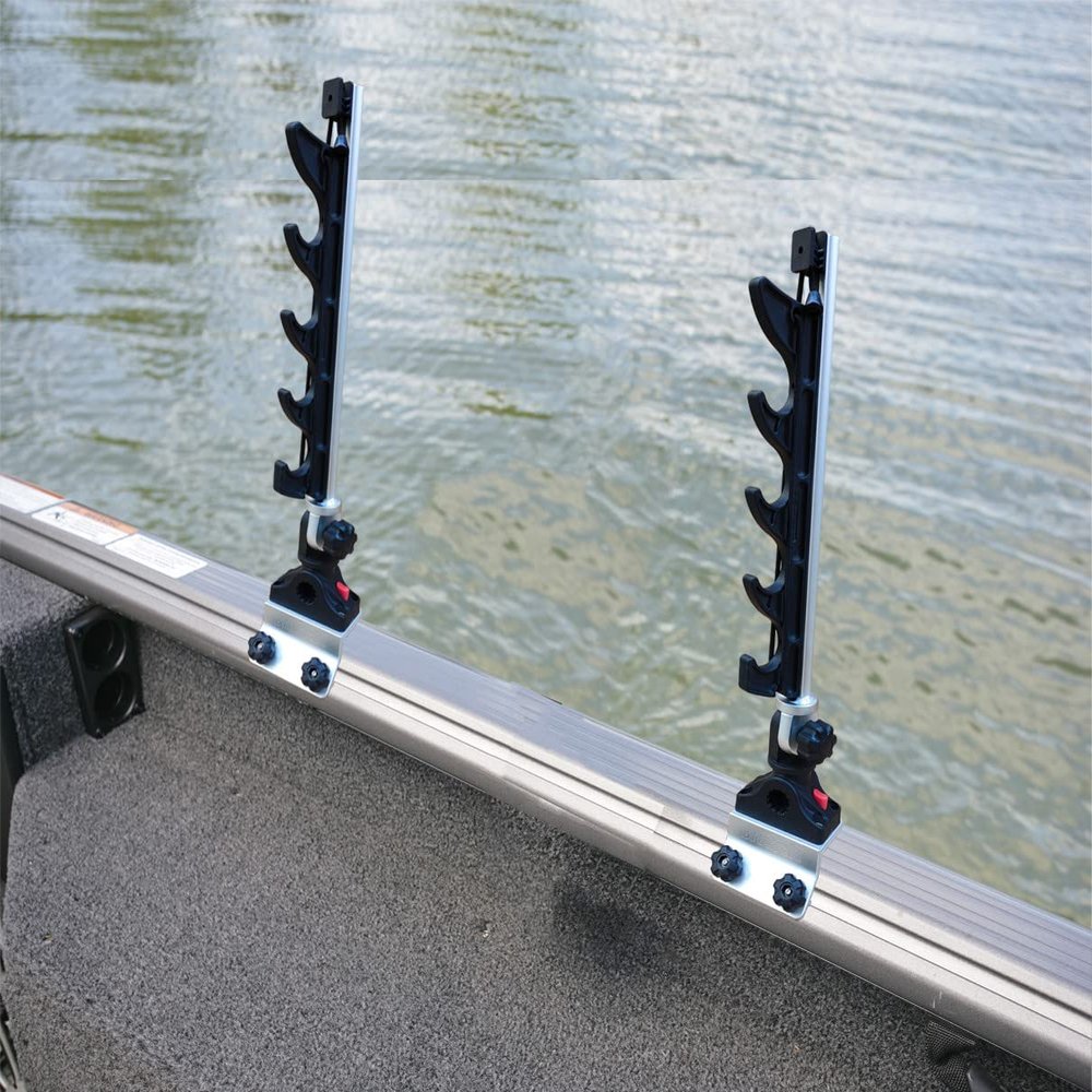 Brocraft Fishing Rod Rack for 45 Degree Boat Track System/Lund Sport Track Rod storage /G3 Boat Rod Rack