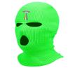 Rainbow Spaceship Ski Mask Embroidered Pride Three Hole Mask Knit Parade Balaclava (Green) view 1