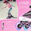 ECOO Adjustable Inline Skates Boys and Girls with Light up WheelsRoller Skates for Kids Ages 4-12, Teen Skates for Beginner Outdoor and Indoor (Pink, Large-Youth3-6 US) view 4