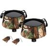 NABEIM Collapsible Bucket Small, 2 Pack Portable Fishing Water Pail, 5L Portable Camping Wash Basin,Folding Water Container for Fishing Beach Hiking Gardening (Color : Camo) view 1