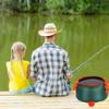 Collapsible Bucket Small, 2 Pack Portable Fishing Water Pail, 5L Portable Camping Wash Basin,Folding Water Container for Fishing Beach Hiking Gardening (Color : Green B) view 2