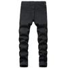 Men's Ripped Stretch Skinny Jeans Slim Fit Hip Hop Distressed Denim Pants Vintage Destroyed Zipper Jean Trousers (Black,36) view 2