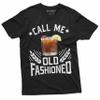 Men's Call me Old Fashioned Drinking Party Tshirt Fathers Day Whiskey on Rocks T-Shirt (X-Large Black) view 1