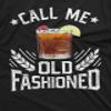 Men's Call me Old Fashioned Drinking Party Tshirt Fathers Day Whiskey on Rocks T-Shirt (X-Large Black) view 2