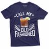 Men's Call me Old Fashioned Drinking Party Tshirt Fathers Day Whiskey on Rocks T-Shirt (X-Large Black) view 3