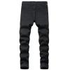 Maiyifu-GJ Men's Ripped Stretch Skinny Jeans Slim Fit Hip Hop Distressed Denim Pants Vintage Destroyed Zipper Jean Trousers (Black,40) view 2