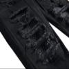 Maiyifu-GJ Men's Ripped Stretch Skinny Jeans Slim Fit Hip Hop Distressed Denim Pants Vintage Destroyed Zipper Jean Trousers (Black,40) view 4