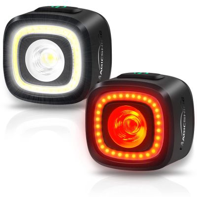 Magicshine SEEMEE 150 Bike Light Set, 150 lumens Headlights and Tail Lights, IPX6 Waterproof, Type-C Rechargeable Bicycle Lights Front and Back for Urban Riding Daily Commuting