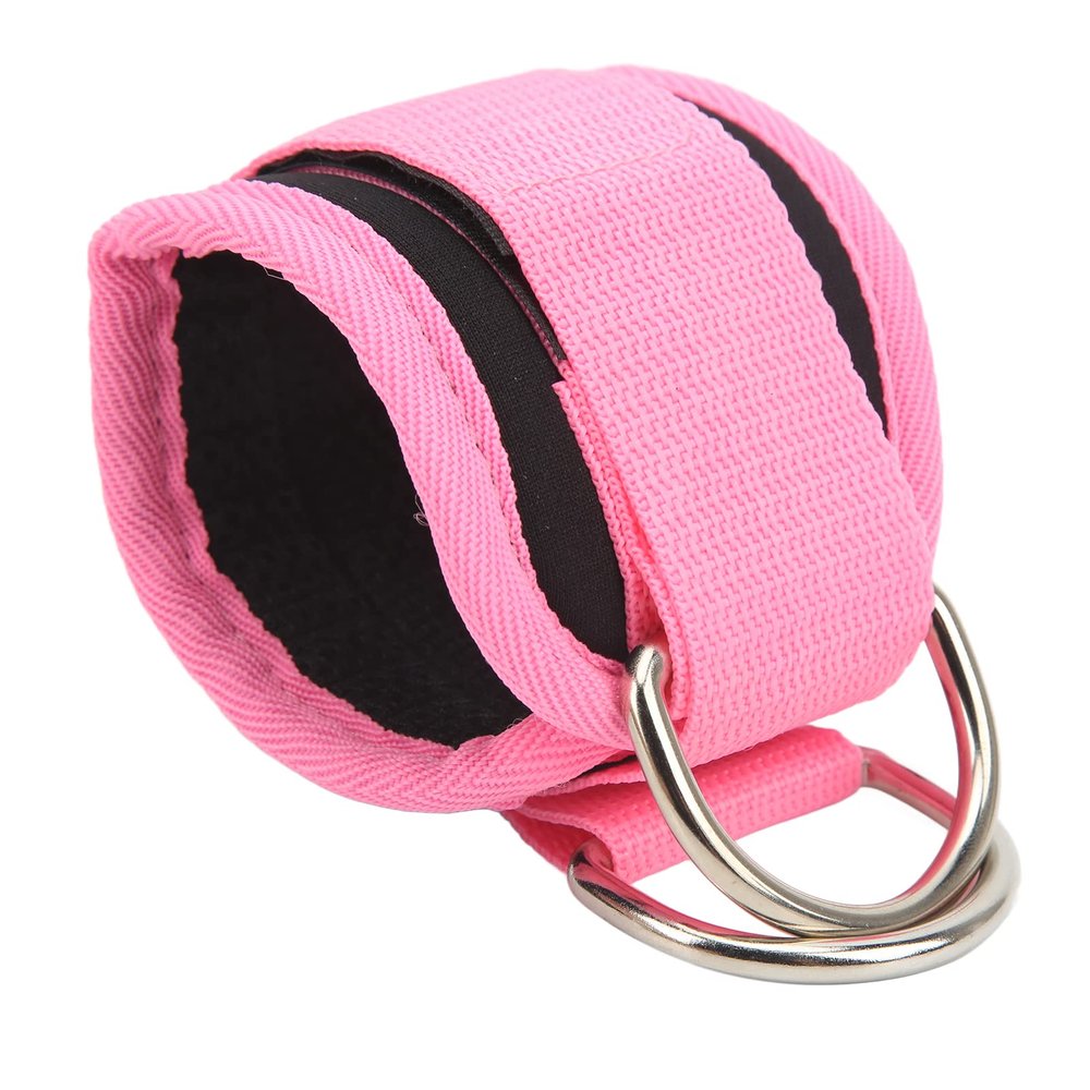 Cable Machines Ankle Straps, Leg Strength Trainer Soft Inside High Portable Convenient Storage for Mens Workout Pink