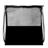 Drawstring Sackpack Sling Mesh Back Bag, Breathable Single Ball Mesh Carry Bag, Premium Sport Game Ball Storage Bag for Carrying Basketball, Volleyball, Rugby Ball, Soccer, Football, Black view 1