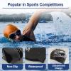 SUMARPO Silicone Swim Cap, Waterproof and Comfortable, Unisex for Adults and Kids, Black view 3