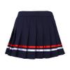 Jhaoyu Girls Pleated Skirt Elastic Waist Plaid A-line Skirts with Lining Shorts School Uniform Dark Blue&Colorful 14-15 Years view 2