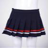 Jhaoyu Girls Pleated Skirt Elastic Waist Plaid A-line Skirts with Lining Shorts School Uniform Dark Blue&Colorful 14-15 Years view 3