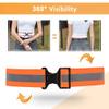 A-SAFETY Reflective Safety Bands for Wrist, Arm, Ankle, Leg.High Visibility Sports Gear for Walking Jogging Cycling, White view 3