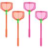 4 Pieces Fishing Net Catching Bug Fish Butterfly Nets Beach Toys for Kids Outdoor Playing (Orange, Rose Red) view 1