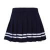 Jhaoyu Girls Pleated Skirt Elastic Waist Plaid A-line Skirts with Lining Shorts School Uniform Dark Blue&White 15-16 Years view 2