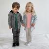 GOOCHEER Toddler Kids Baby Boy Girl Denim Jacket Long Sleeve Button Down Hooded Jean Jacket Fall Spring Coat Outerwear (Hooded Black, 3-4T) view 2