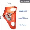 CAMNAL Rock Climbing Chest Ascender Rock Climbing Mountaineering Fall Protection Rope Climber Equipment for 9-13mm Rope, Orange view 2
