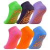 ELUTONG Trampoline Socks for Kids with Grips Non Slip 6 Pairs Bounce House Grip Socks for Kid Boys Girls (2-13 Years) view 1