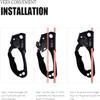 CAMNAL UIAA & CE Certified Hand Ascender for 813mm Rope, Rope Clamp for Rock Climbing, Tree Climbing, Arborist, Rappelling Gear  Left Hand Black view 4