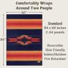 Chubbuck 100% Wool Blanket Camping (60" x 84") - Large Warm Blanket for Camping, Emergency, Outdoor Concerts and Home Use - Reversible, Fire Retardant, Soft and Warm Blankets for Winter (Sunset) view 2