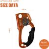 CAMNAL UIAA & CE Certified Hand Ascender for 813mm Rope, Rope Clamp for Rock Climbing, Tree Climbing, Arborist, Rappelling Gear  Right Hand Orange view 2