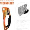 CAMNAL UIAA & CE Certified Hand Ascender for 813mm Rope, Rope Clamp for Rock Climbing, Tree Climbing, Arborist, Rappelling Gear  Right Hand Orange view 3