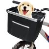 URBEST Bike Basket Pets Cat Dog Folding Carrier,Removable Bicycle Handlebar Front Basket, Quick Release and Easy to Install,Detachable Cycling Bag (Black Upgrade) view 1