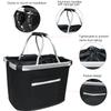 URBEST Bike Basket Pets Cat Dog Folding Carrier,Removable Bicycle Handlebar Front Basket, Quick Release and Easy to Install,Detachable Cycling Bag (Black Upgrade) view 3