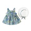Baby Girls Spaghetti Strap Dress Summer Floral Printed Dresses Summer Holiday Dress A Line Swing (Blue, 2-3 Years) view 1