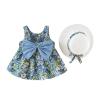 Baby Girls Spaghetti Strap Dress Summer Floral Printed Dresses Summer Holiday Dress A Line Swing (Blue, 2-3 Years) view 3