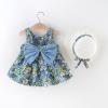 Baby Girls Spaghetti Strap Dress Summer Floral Printed Dresses Summer Holiday Dress A Line Swing (Blue, 2-3 Years) view 4
