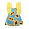 AnFeng Girls Sleeveless Dress Pleated Casual Swing Dresses Loose T-Shirt Dress Tutu Dresses Outfits (Yellow, 18-24 Months) view 1