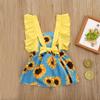 AnFeng Girls Sleeveless Dress Pleated Casual Swing Dresses Loose T-Shirt Dress Tutu Dresses Outfits (Yellow, 18-24 Months) view 4