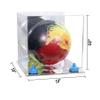 Better Display Cases Acrylic Bowling Ball Display Case with Mirror Case, Light Blue Risers and Mirror Base (B33/A028) view 2