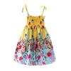 AnFeng Girl's Cute Sleeveless Dress Loose Casual Elastic Waist Dress Casual Party Twirly DressLoose Casual Dress (Yellow, 5 Years) view 1