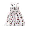 AnFeng Girls Spaghetti Strap Dress Pleated Casual Swing Dresses Summer Holiday Dress Tutu Dresses Outfits (White, 5 Year) view 1