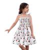 AnFeng Girls Spaghetti Strap Dress Pleated Casual Swing Dresses Summer Holiday Dress Tutu Dresses Outfits (White, 5 Year) view 4