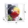 Better Display Cases Acrylic Bowling Ball Display Case with Mirror Case, Green Risers and Mirror Base (B33/A028) view 2