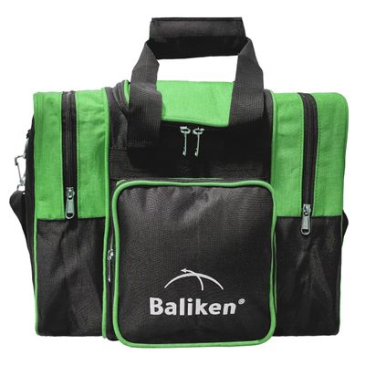 BALIKEN Single Bowling Ball Bag with Padded Ball Holder, The Bowling Bag Fits 1 Bowling Ball & Pair of Men Shoes in Size 13 (Green)