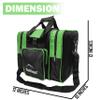 BALIKEN Single Bowling Ball Bag with Padded Ball Holder, The Bowling Bag Fits 1 Bowling Ball & Pair of Men Shoes in Size 13 (Green) view 3
