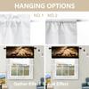 BaoNews Khaki Animal Deer Kitchen Valances for Windows,Forest Blackout Valances Curtains Multilayer Polyester Drapes for Kitchen Bedroom 2 Pack 52X16 Inches view 4