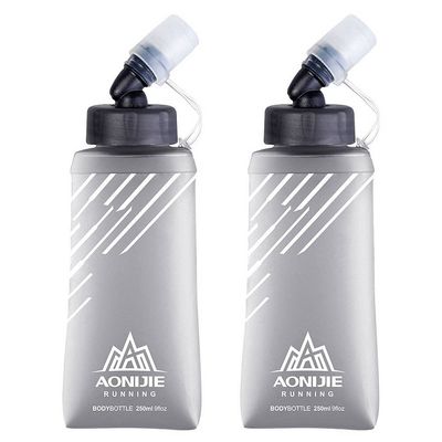 AONIJIE TPU Soft Flask Water Bottle Collapsible Running Flask for Hydration Pack, BPA Free, Wide Opening, for Outdoor Sports Hydration