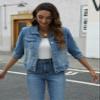 Unilexi Women's 3/4 Sleeve Colored Cropped Denim Jacket Light Wash Short Jean Jacket Trucker Coat(0096-LightBlue-S) view 2