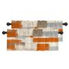 BaoNews Beige Abstract Art Kitchen Valances for Windows,Orange Painting Blackout Valances Curtains Multilayer Polyester Drapes for Kitchen Bedroom 2 Pack 52X16 Inches view 1