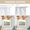 BaoNews Beige Abstract Art Kitchen Valances for Windows,Orange Painting Blackout Valances Curtains Multilayer Polyester Drapes for Kitchen Bedroom 2 Pack 52X16 Inches view 4