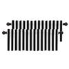 BaoNews Black Modern Simple Striped Kitchen Valances for Windows,Black White Geometric Zebra Blackout Valances Curtains Multilayer Polyester Drapes for Kitchen Bedroom 2 Pack 52X16 Inches view 1