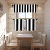 BaoNews Black Modern Simple Striped Kitchen Valances for Windows,Black White Geometric Zebra Blackout Valances Curtains Multilayer Polyester Drapes for Kitchen Bedroom 2 Pack 52X16 Inches view 2