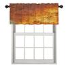 BaoNews Bronze Art Texture Kitchen Valances for Windows,Texture Copper Sheet Marble Orange Blackout Valances Curtains Multilayer Polyester Drapes for Kitchen Bedroom 1 Pack 52X18 Inches view 1