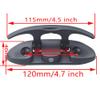 MX Boat Folding Cleats Black Marine Flip Up Dock Cleats Stainless Steel with Back Plate 4PACK view 2